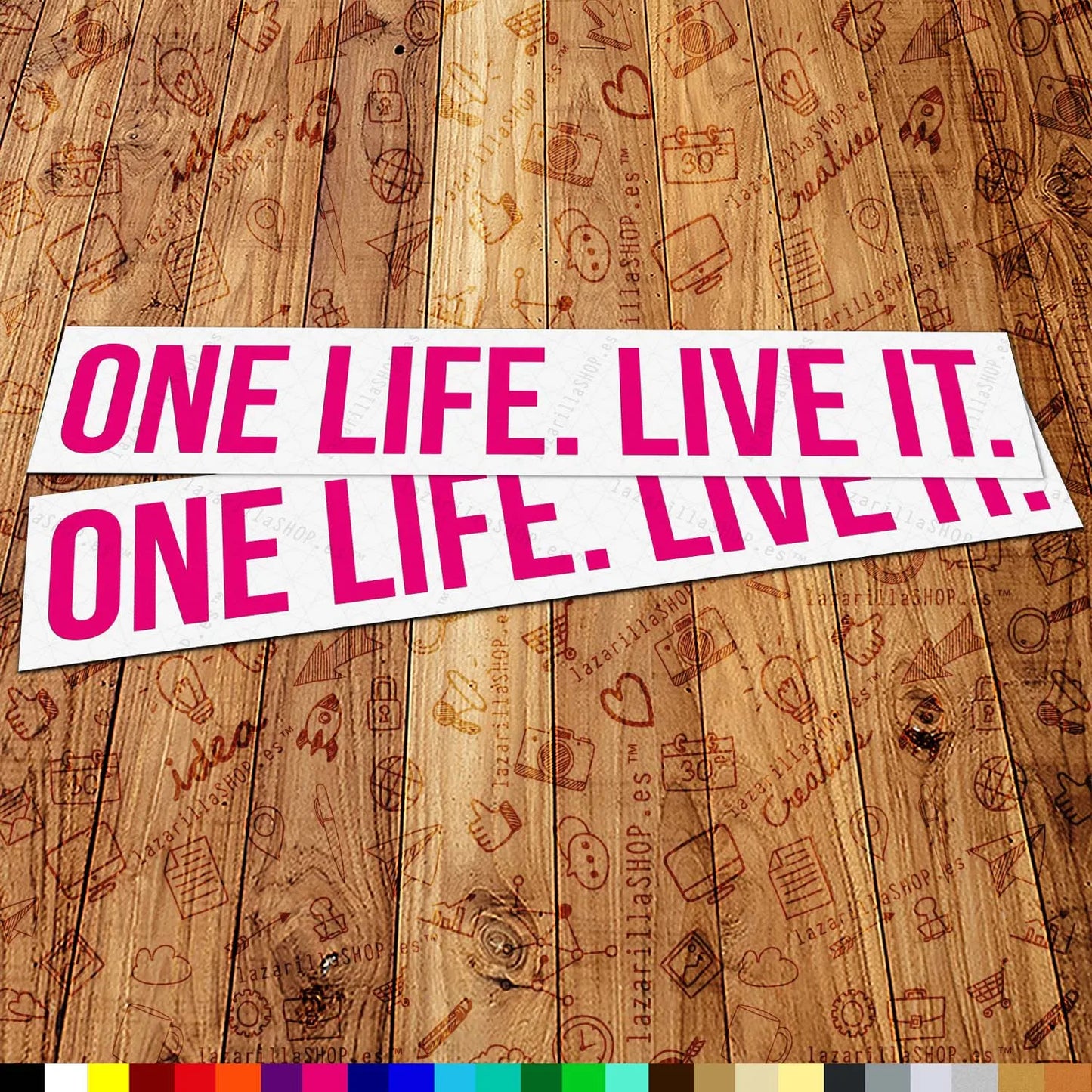 One Life Live It Sticker Set (2 pcs)