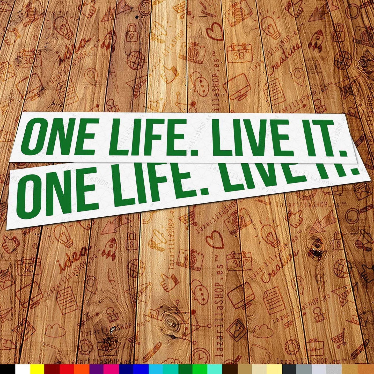One Life Live It Sticker Set (2 pcs)