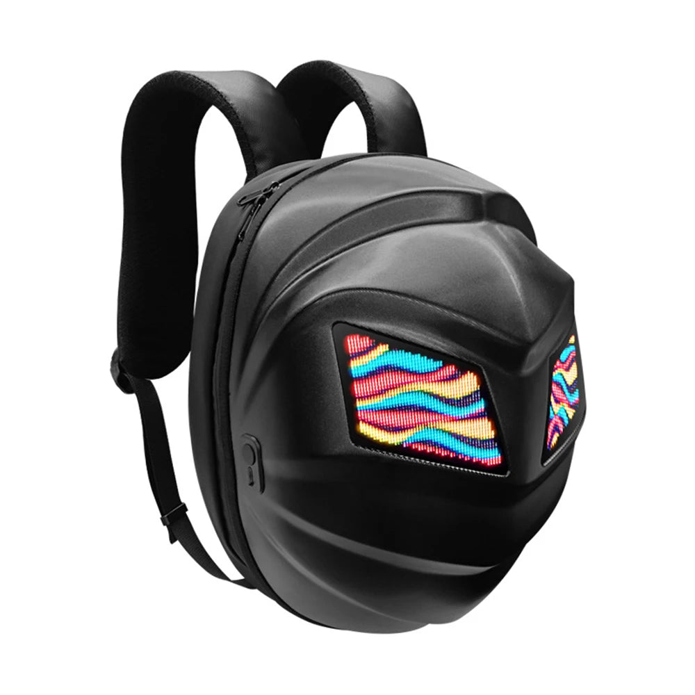 Bluetooth Control LED Eyes Motorcycle Backpack