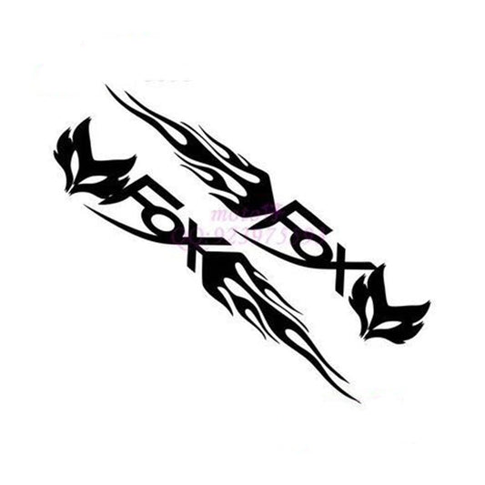 2pcs ملصقات اللهب القبلية الثعلب