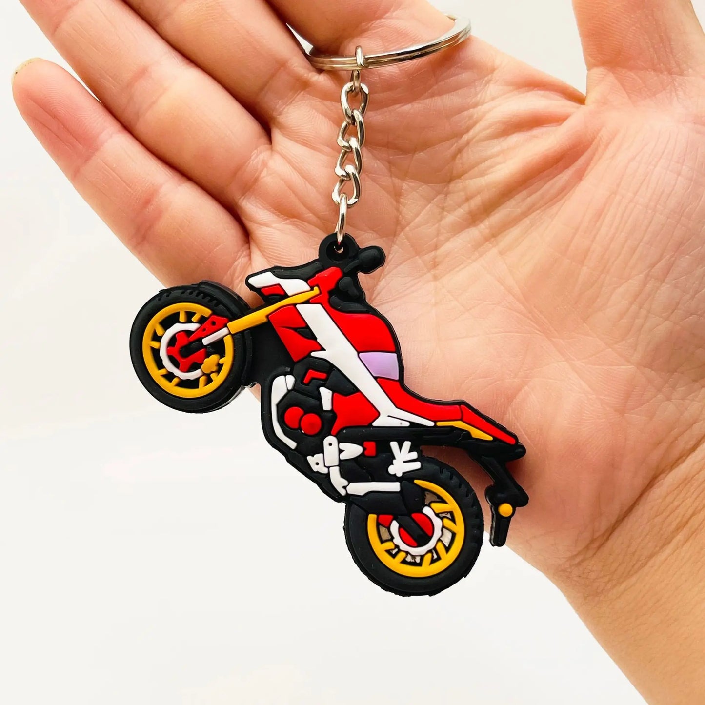 Double Sided Motorcycle Keychain