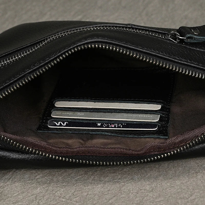 Leather Chest Bag for Motorcyclists