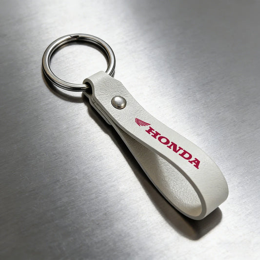 White Motorcycle Keychain