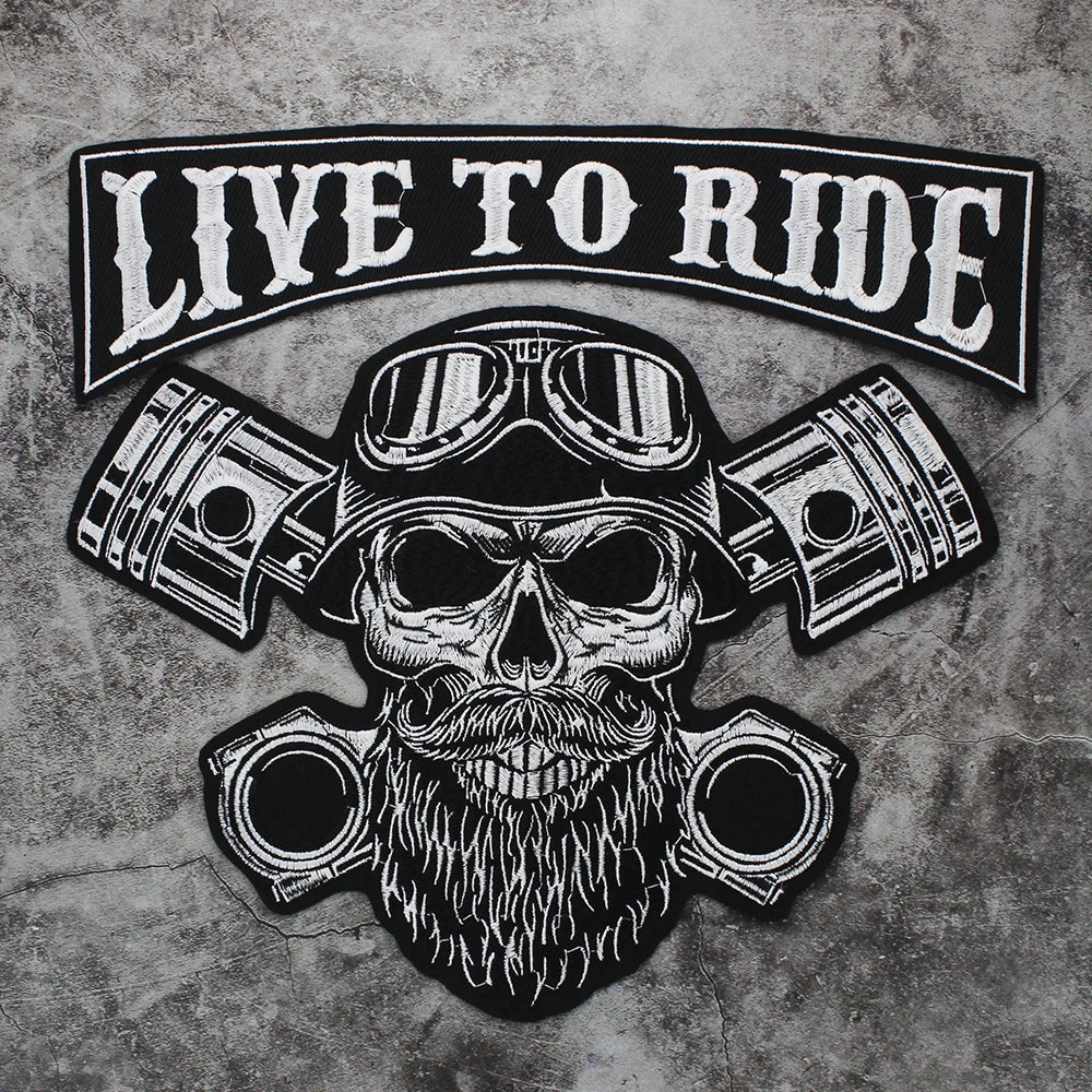 Letter Punk Skull Patch