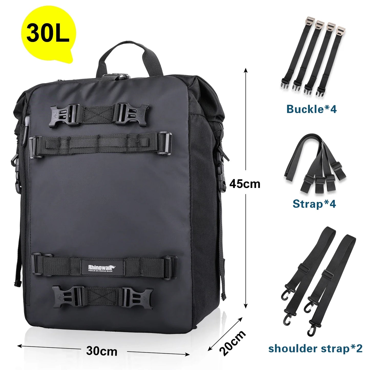 Motorcycle Back Seat Bag 10/20/30L