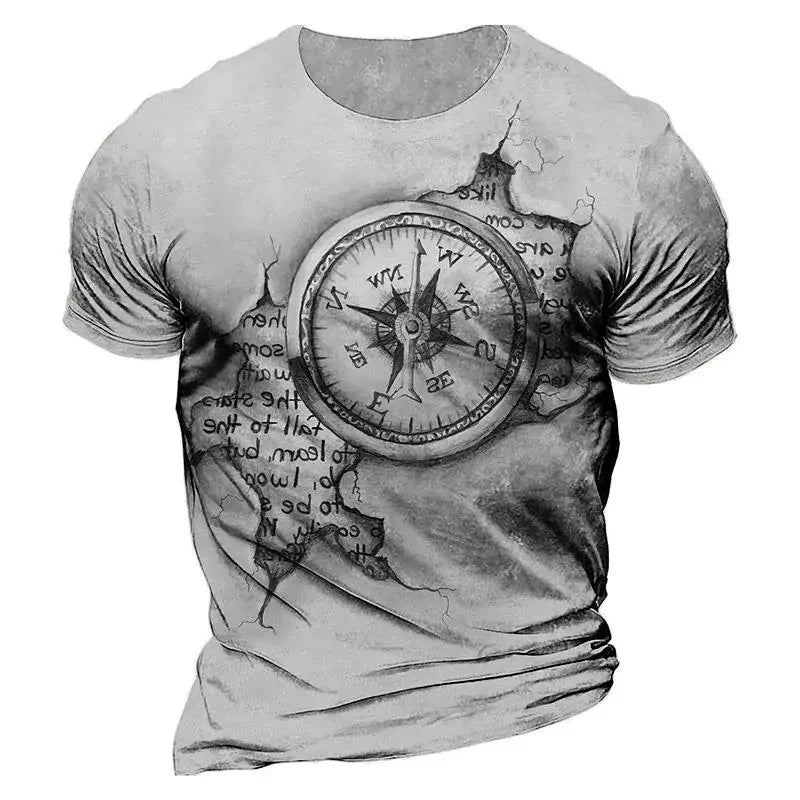 Vintage Compass T-Shirt for Men