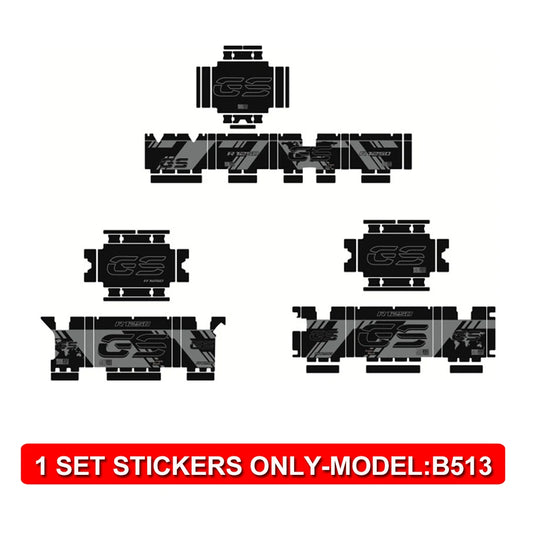 GS Aluminum Box Side Case Decals BW