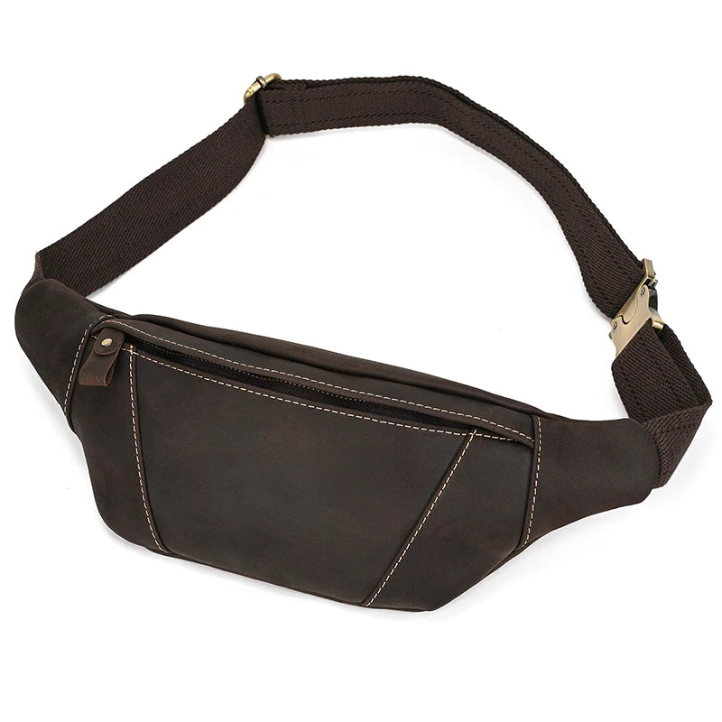 Leather Waist Pack for Motorcyclists