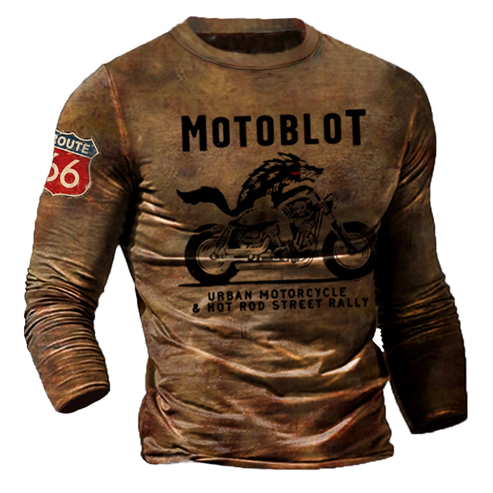 Vintage Motorcycle Long Sleeve Shirts