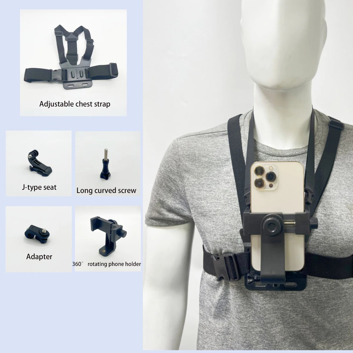 Adjustable Action Camera Chest Strap