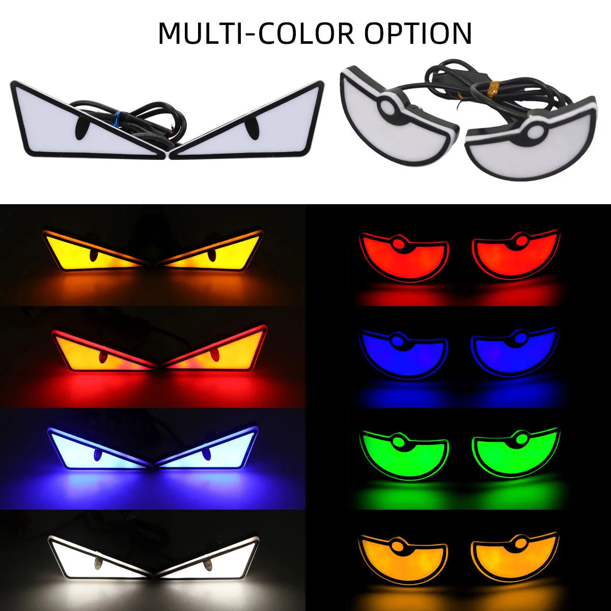 2Pcs Motorcycle LED Demon Eye