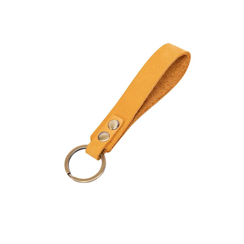 Vintage Cow Leather Keychain