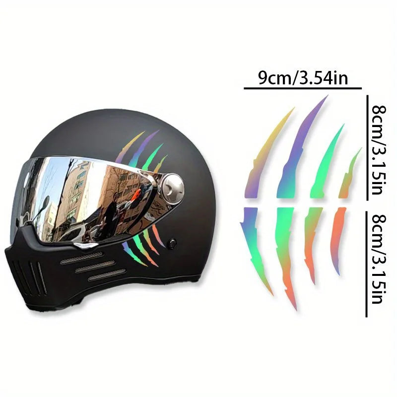 Motorcycle Helmet Claw Mark Sticker