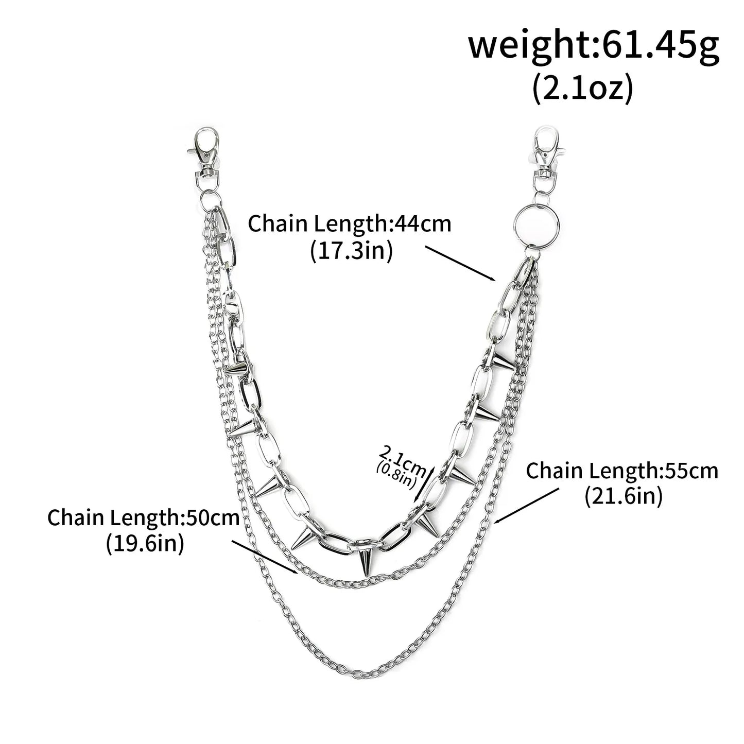 Catena in vita regolabile per uomo