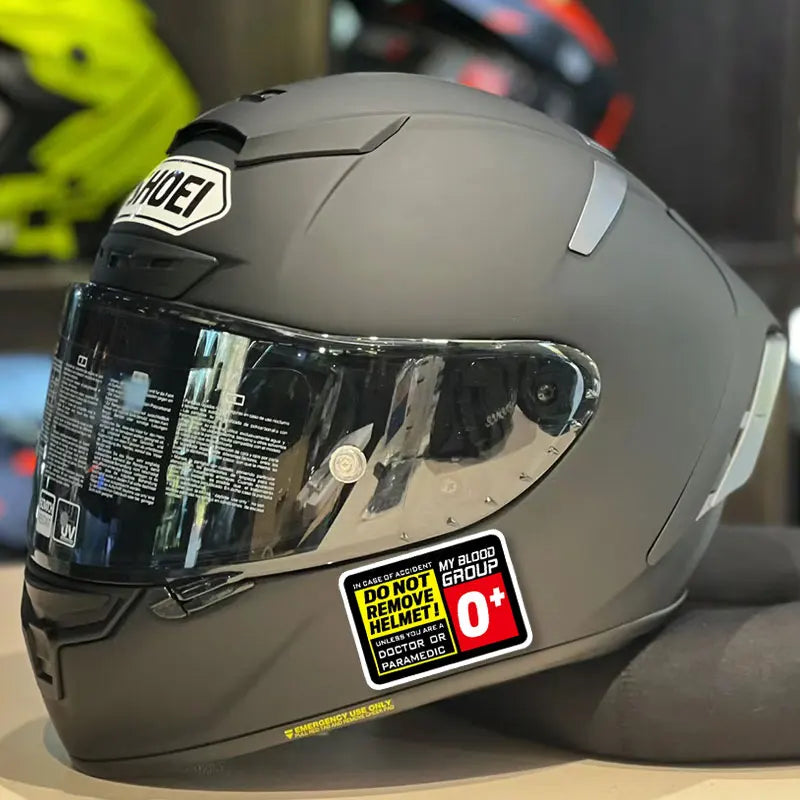 Blood Type Race Helmet Sticker
