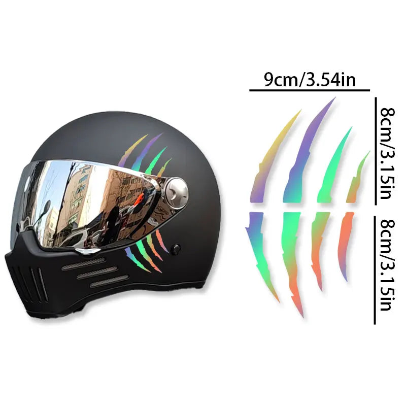 Motorcycle Helmet Claw Mark Sticker