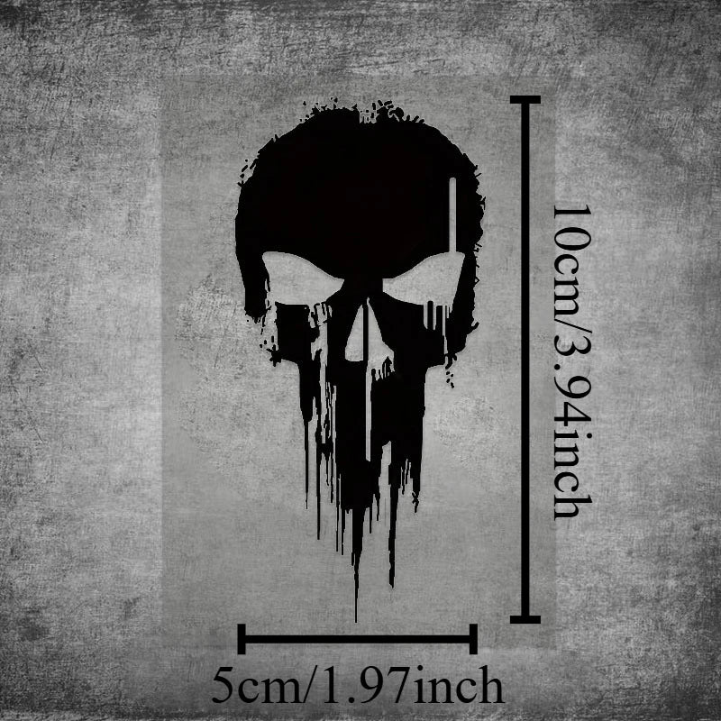 Skull Sticker Motorcyclist