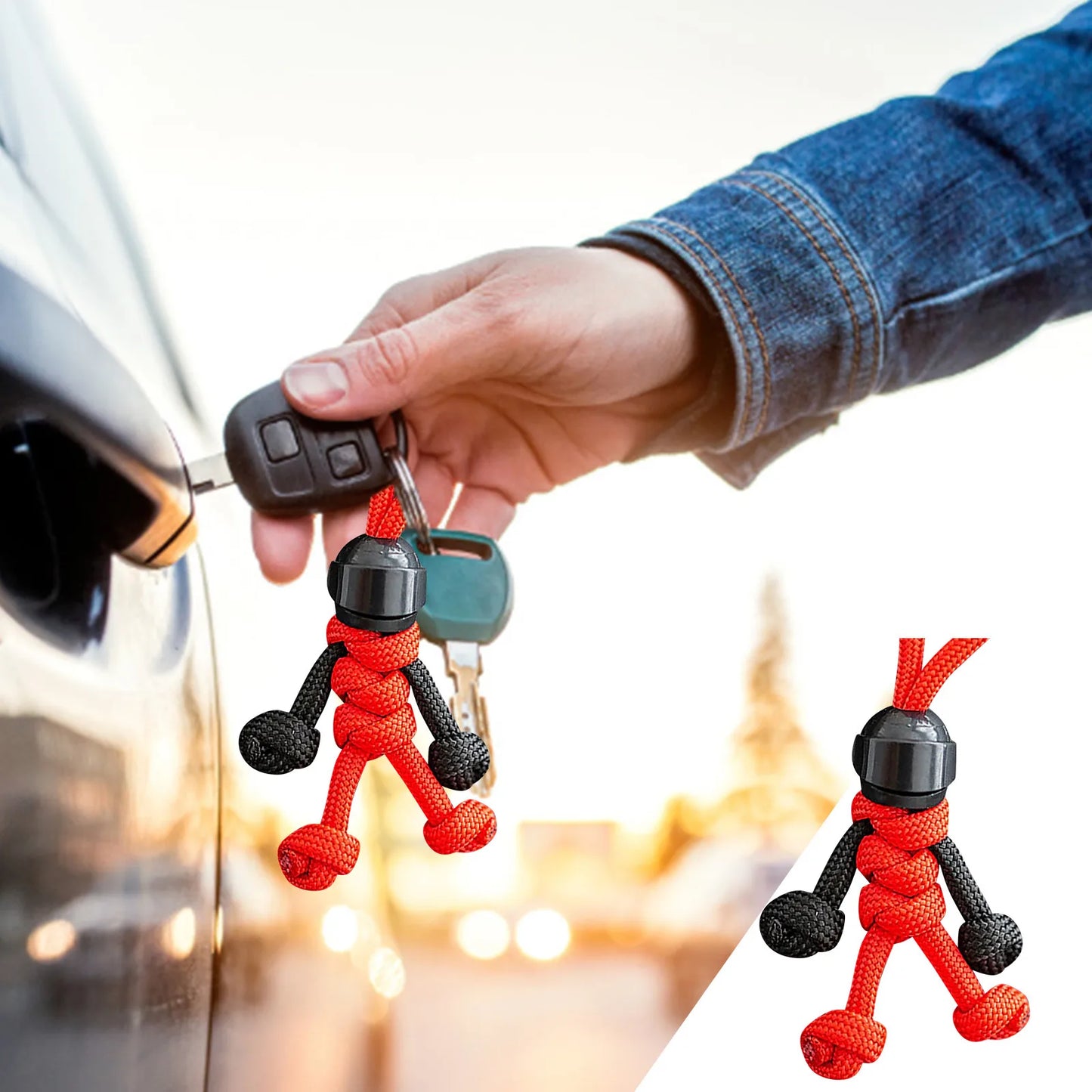 Paracord Biker Keychain