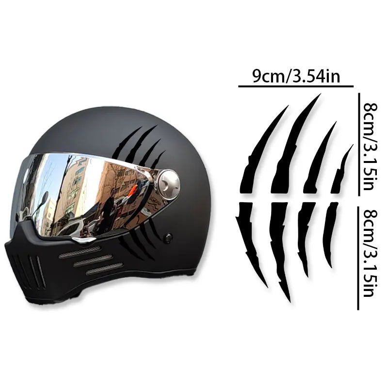 Motorcycle Helmet Claw Mark Sticker