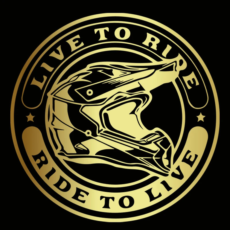 “Live to Ride, Ride to Live” Helmet Sticker