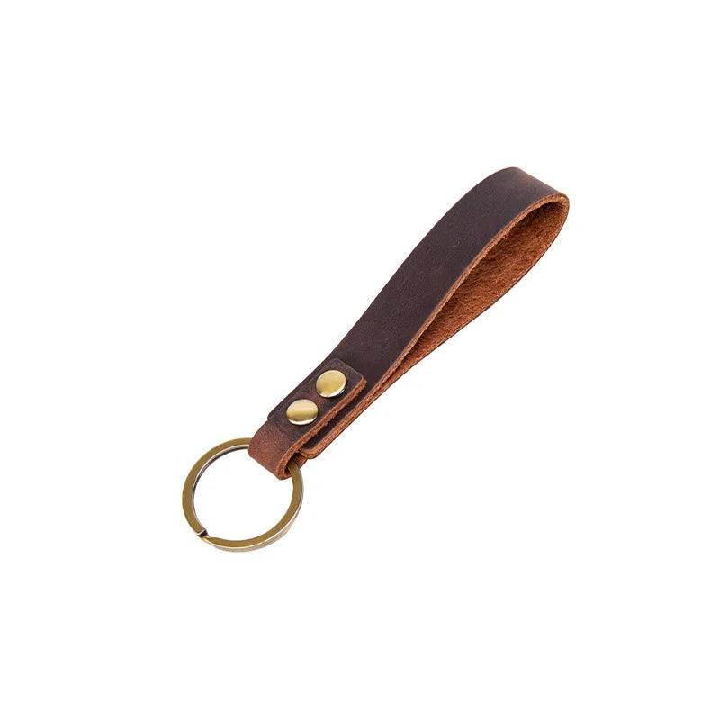 Vintage Cow Leather Keychain