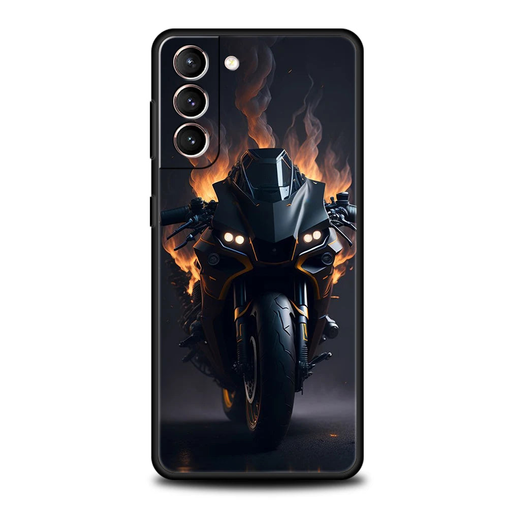 Case graphique de moto pour Samsung