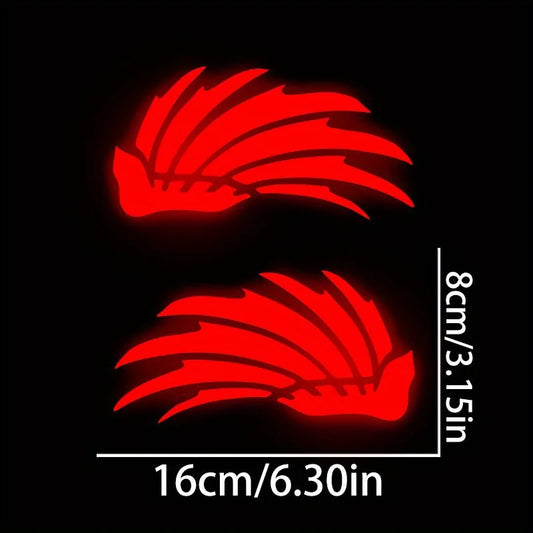 Pegatizas de motocicletas de alas reflectantes