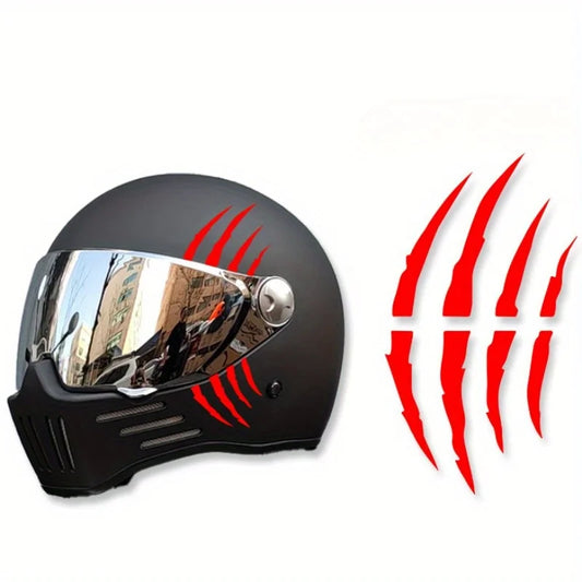 Pegatina de marca de garras de casco de motocicleta