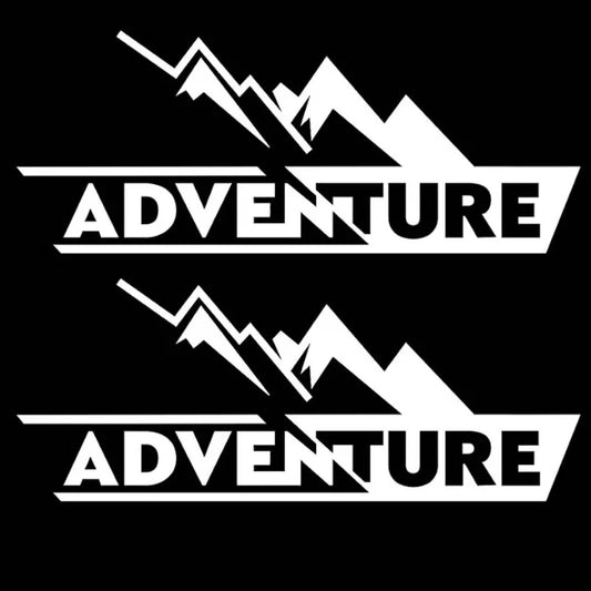 Adventure Mountain Decal Set BW