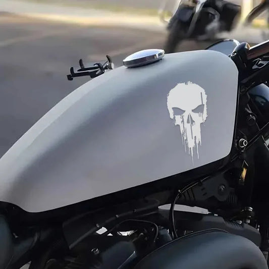 Skull Sticker Motorcyclist