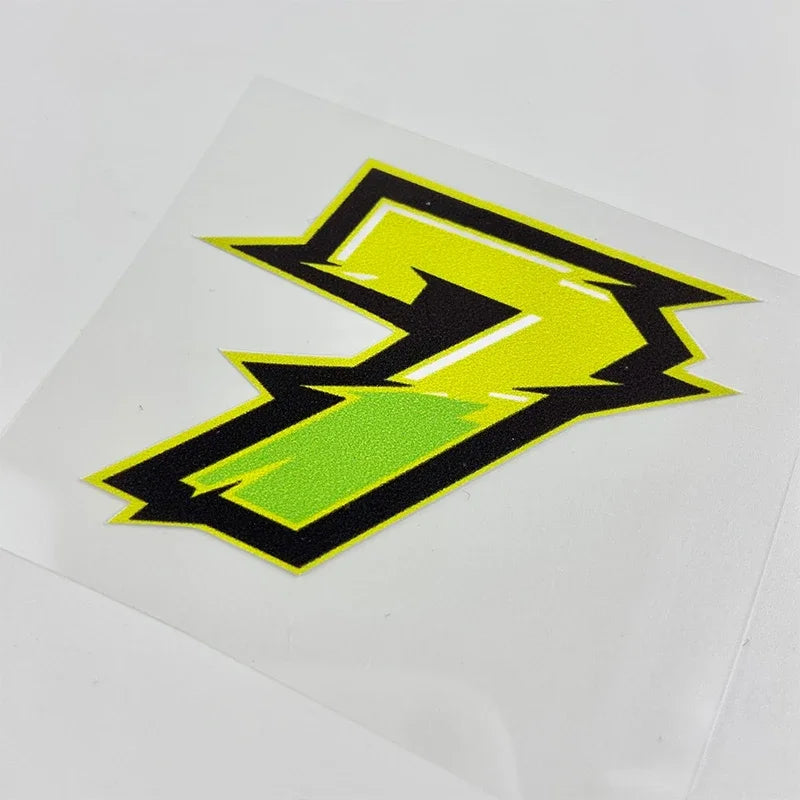 1PC Number Motorcycle Stickers