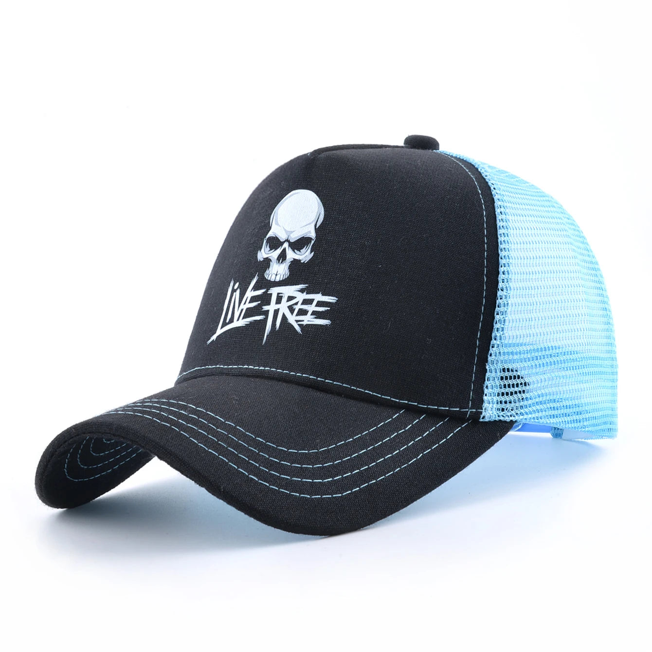 Skull Summer Cap for Motorcyclist