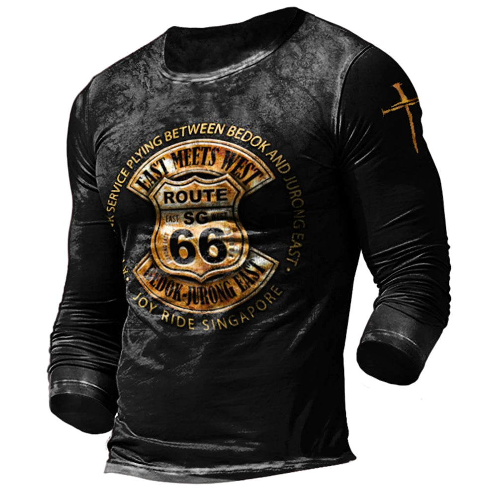 Vintage Motorcycle Long Sleeve Shirts