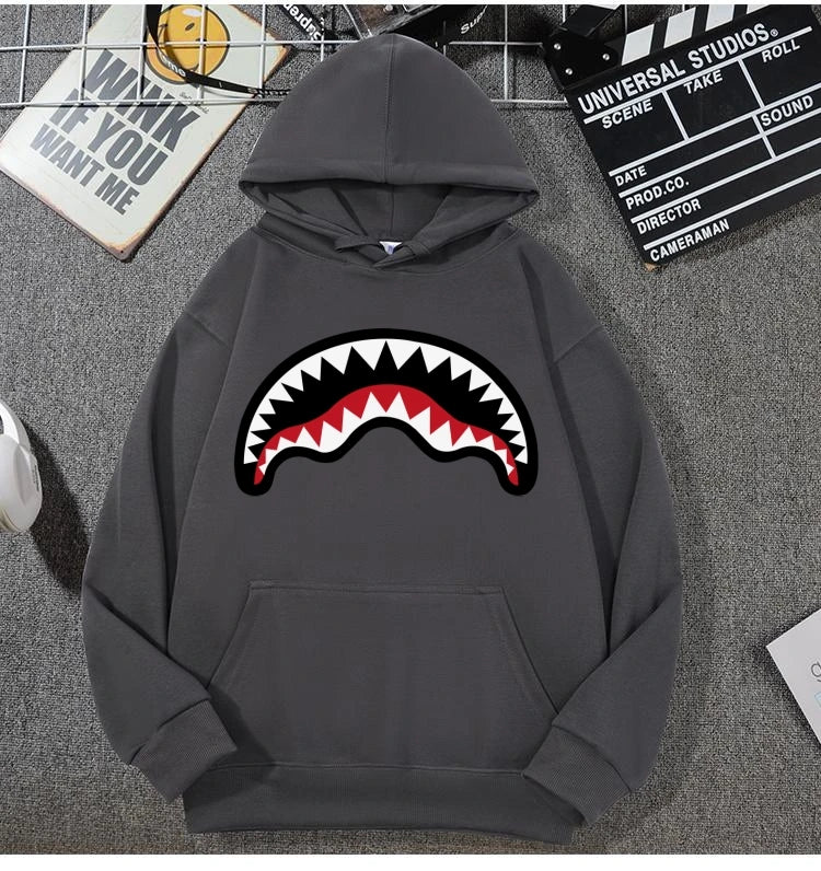 Shark Mouth Hoodie Cotton