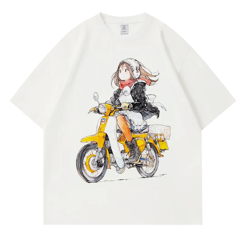 Vintage Motorcycle Summer Cotton Shirt