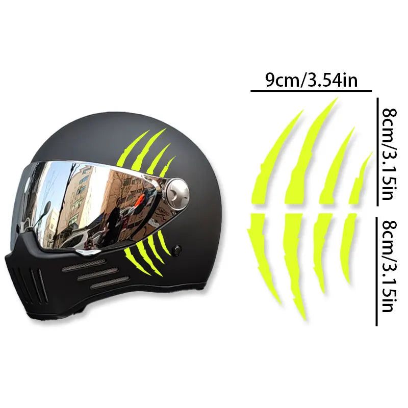 Motorcycle Helmet Claw Mark Sticker