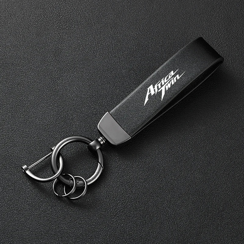 Africa Twin Leather Keychain