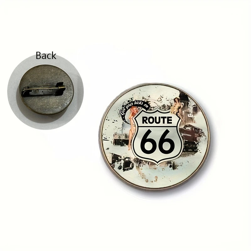 ROUTE 66 Brooch Pin – Vintage | Classic Style