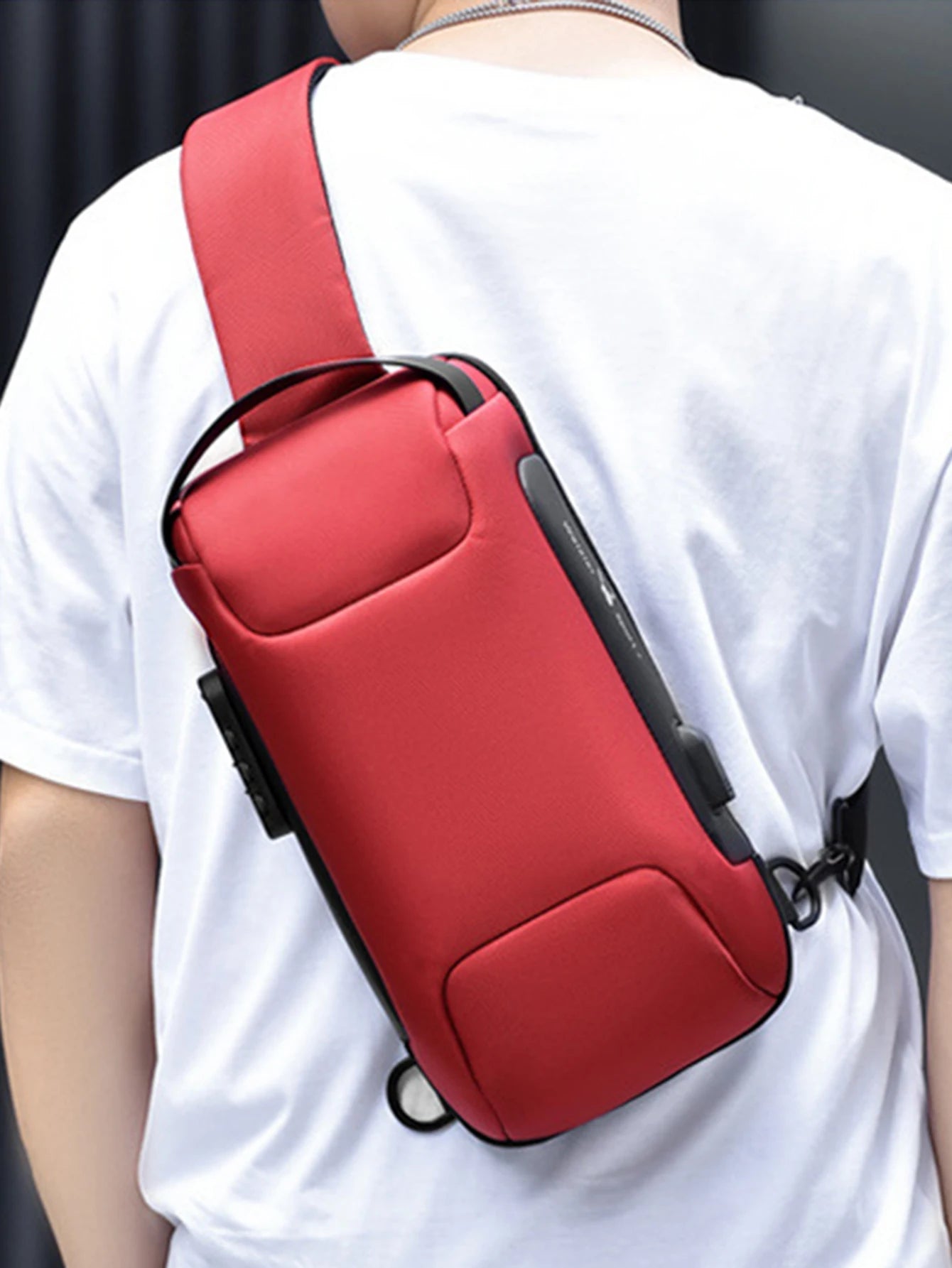 Men Sling Backpack Crossbody for Motorcyclist