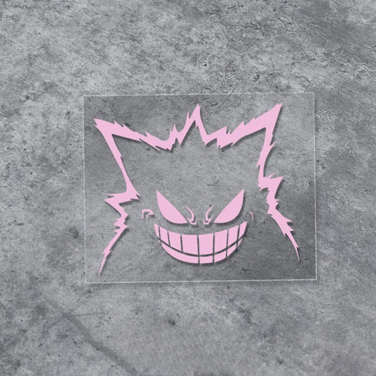 Pegatina de cara sonriente malvada