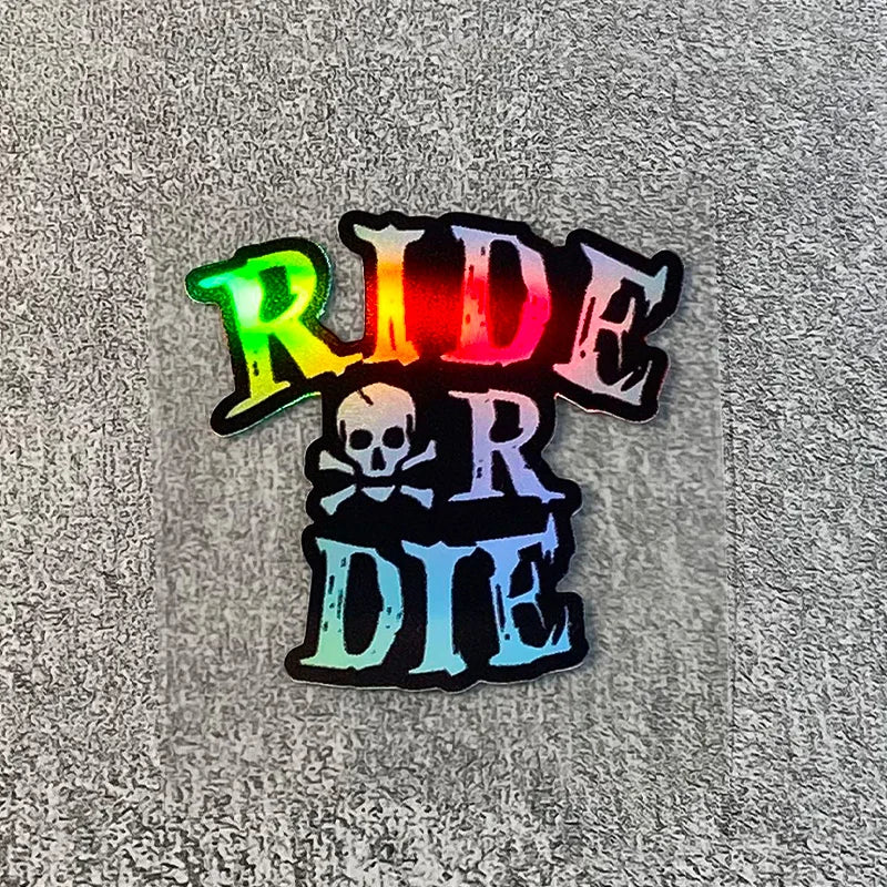 Ride or Die Skull Sticker
