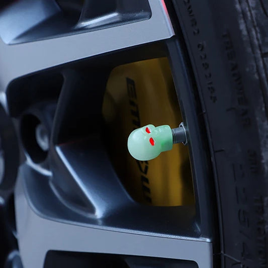 Universal Skull Luminous Valve Caps