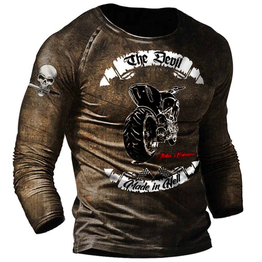 Vintage Motorcycle Long Sleeve Shirts