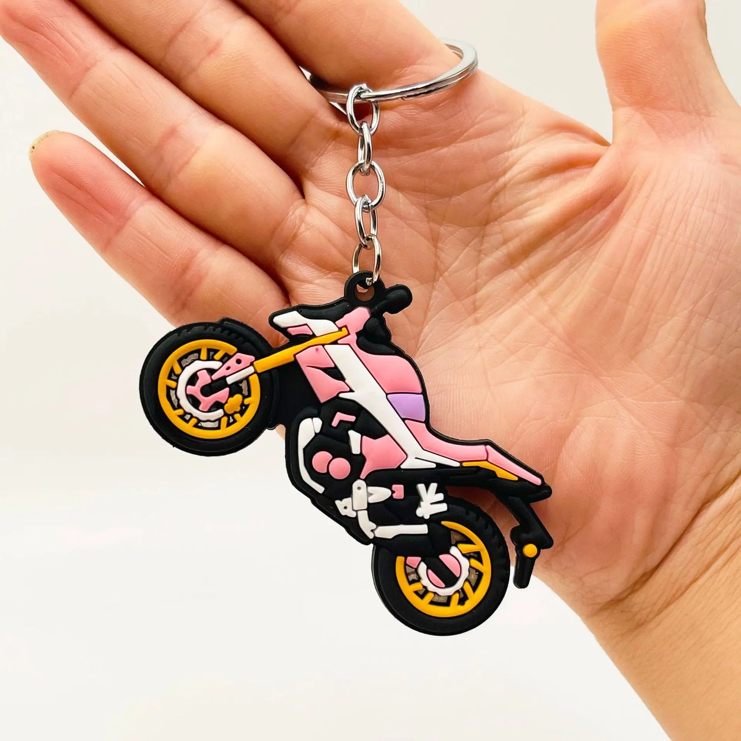 Double Sided Motorcycle Keychain