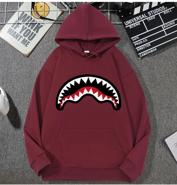 Shark Mouth Hoodie Cotton
