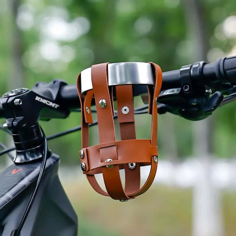 Leather Motorcycle Bottle Holder
