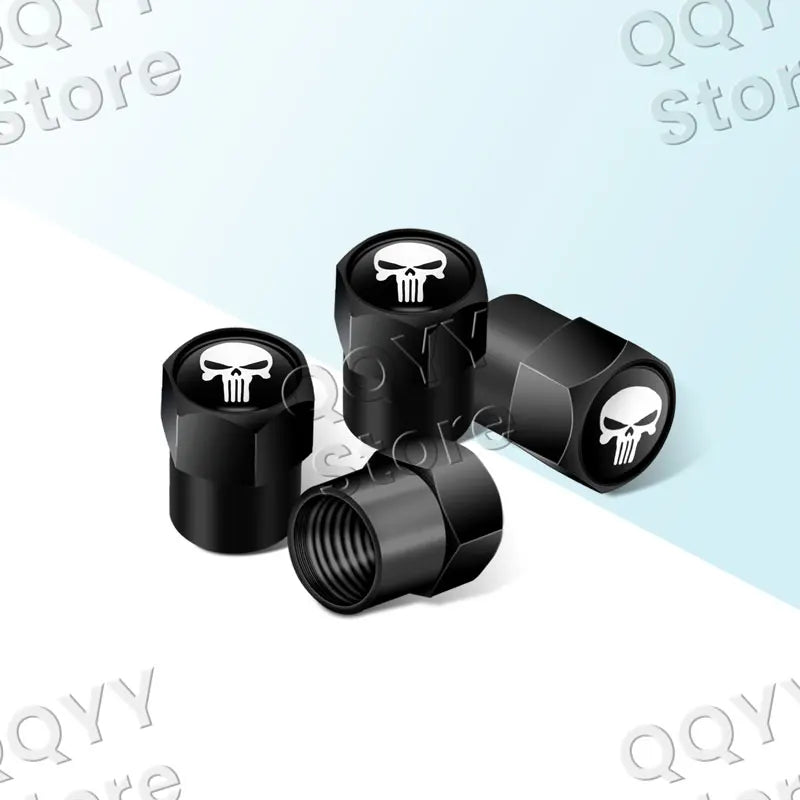 Universal 4pcs Metal Skull Valve Caps