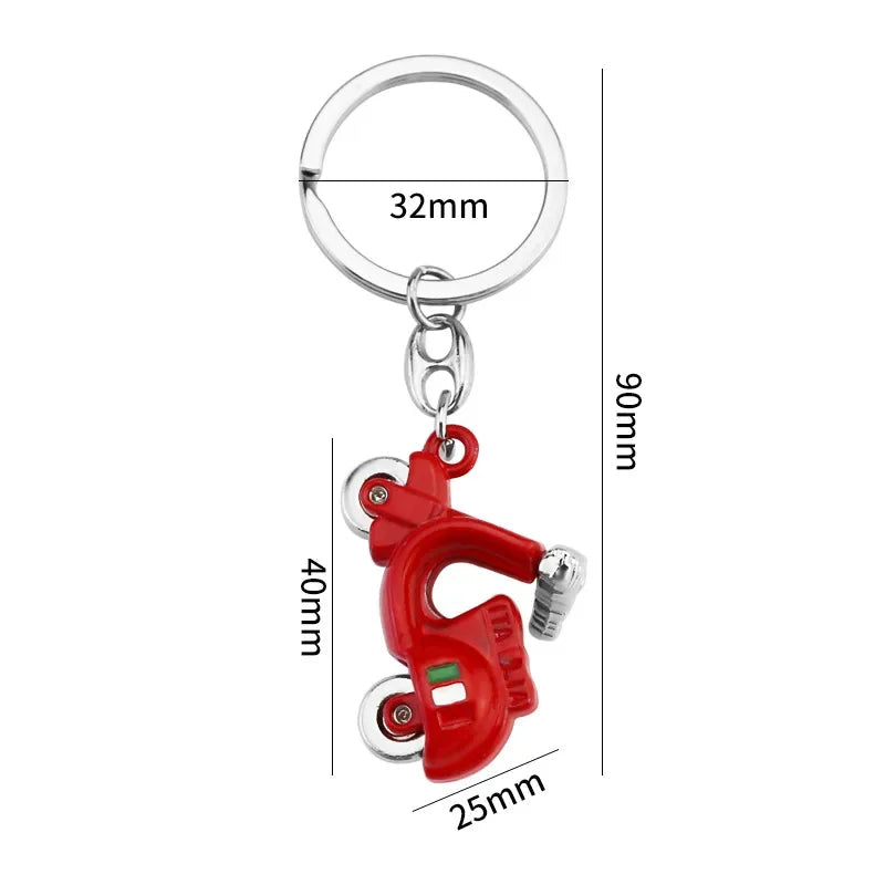 Vintage Motorcycle Riding Keychain