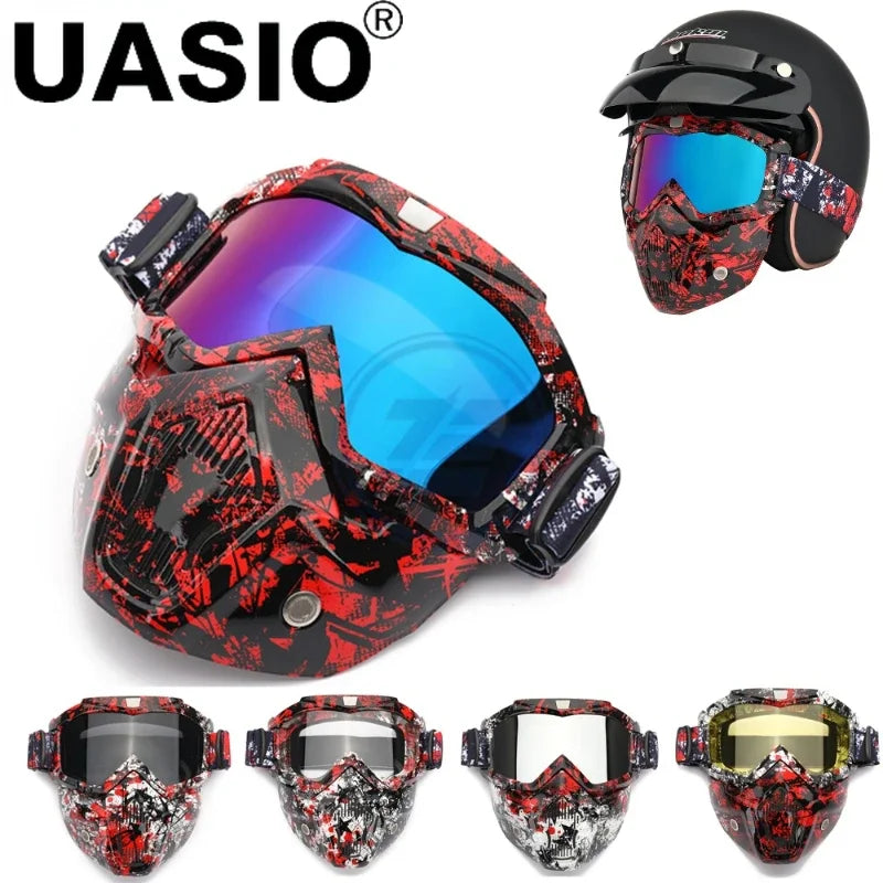 Motorcycle HD Goggles with Mouth Filter