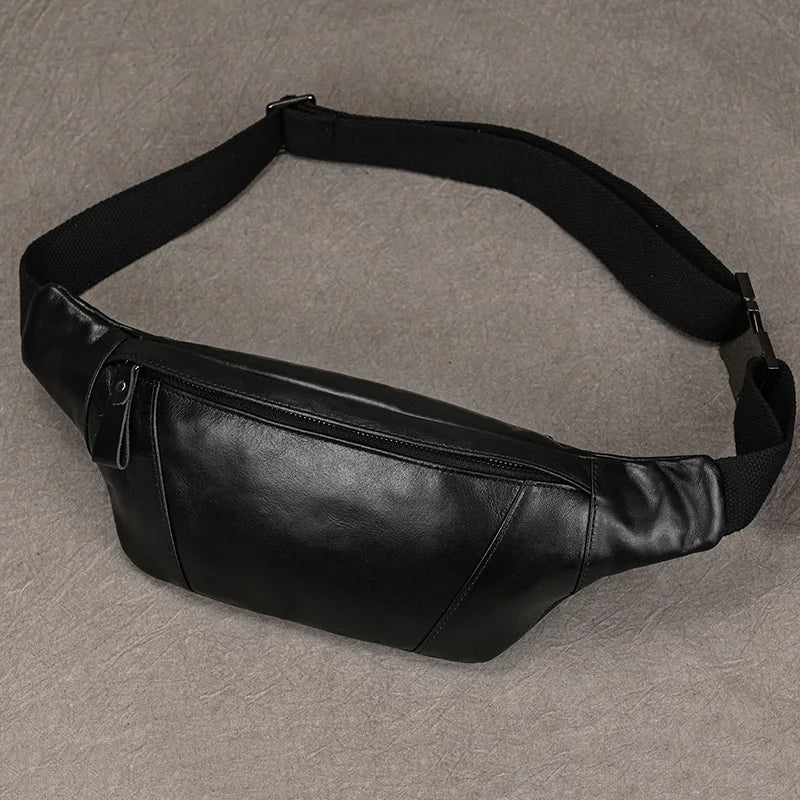 Leather Waist Pack for Motorcyclists